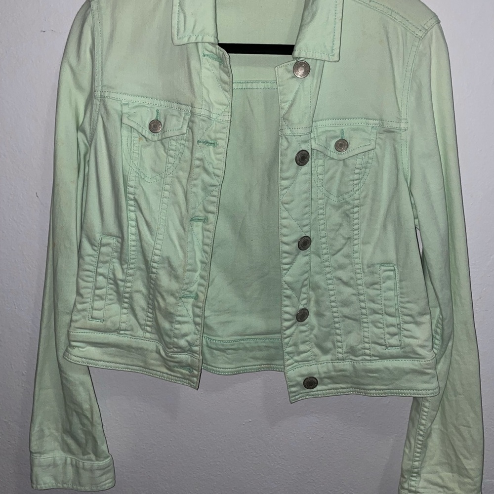 AEO Mint Jean Jacket Medium